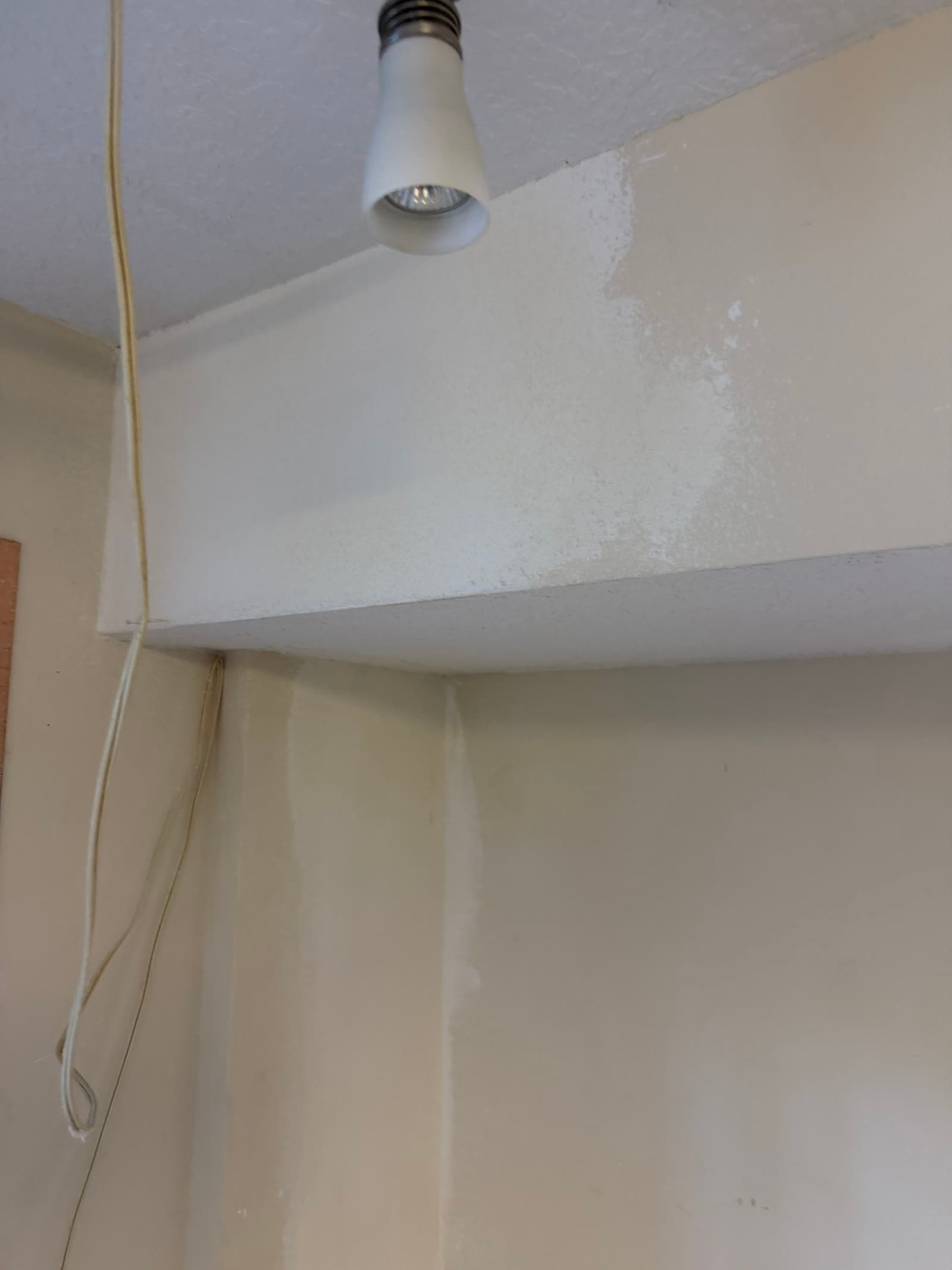 Completed ceiling corner drywall repair in a Melbourne FL home