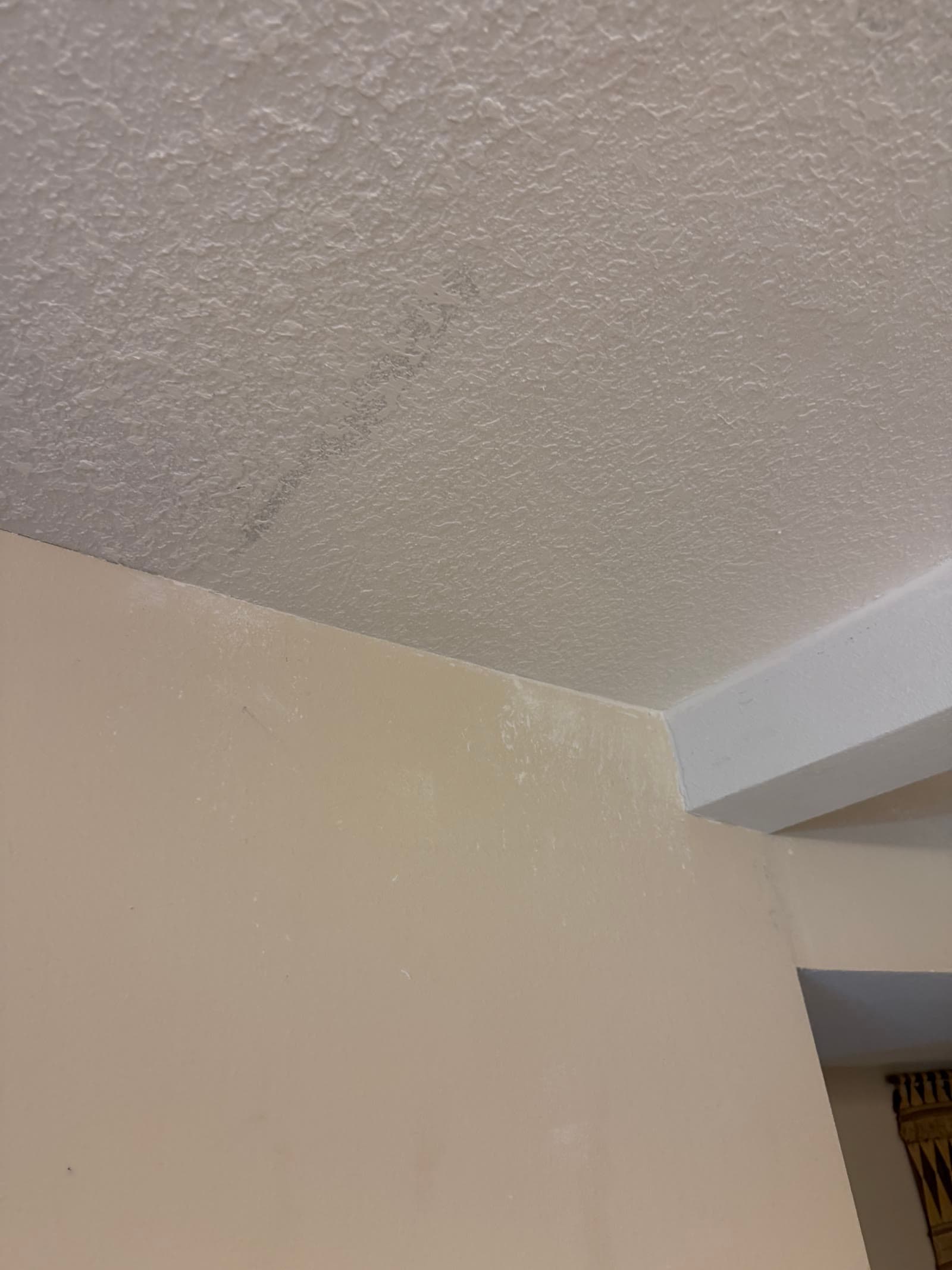 Finished textured ceiling repair after plumbing access work in Melbourne FL