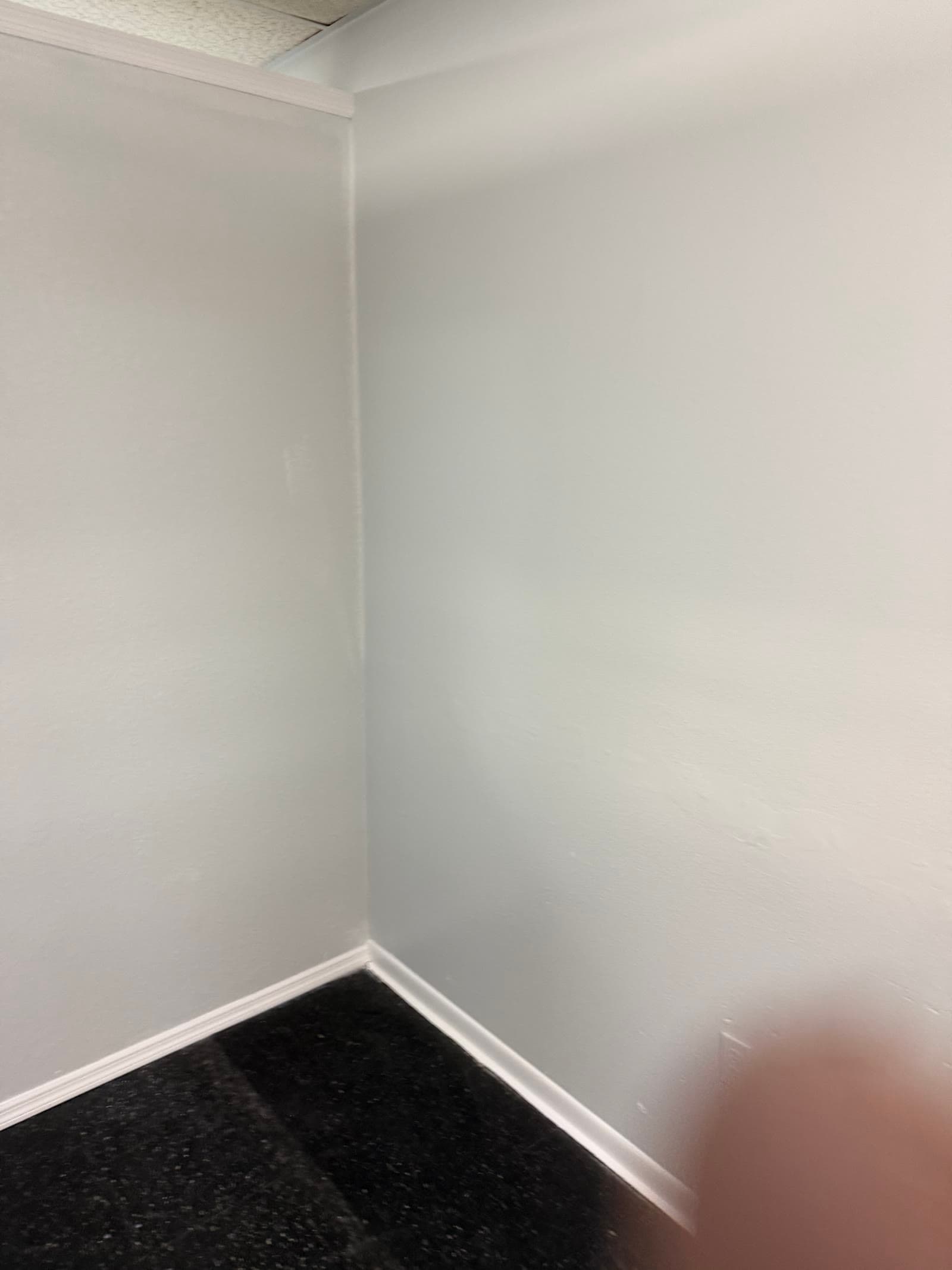 Completed painted stylist room with baseboard and crown molding in Palm Bay FL
